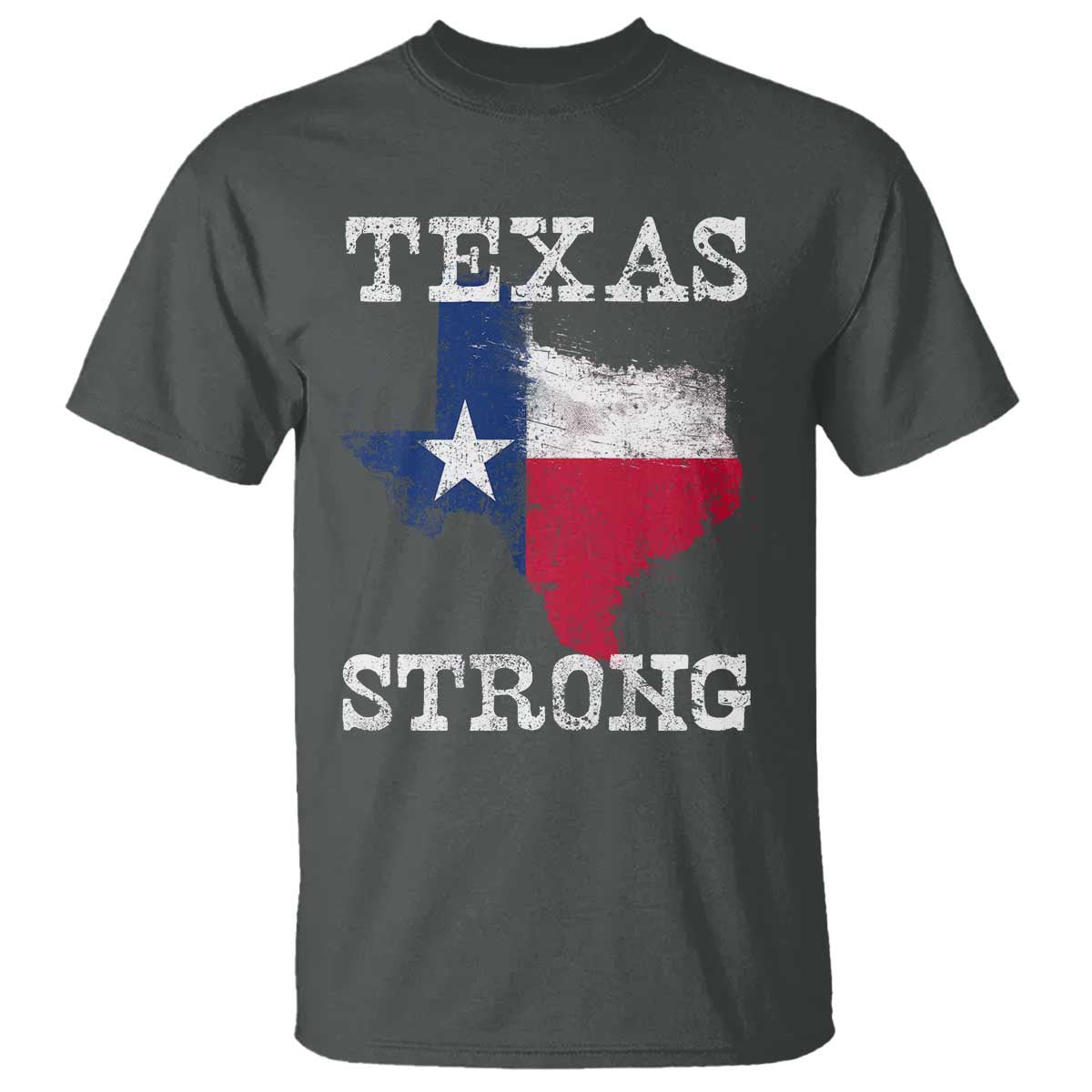 Strong Texas T Shirt Distressed Flag Texan Pride Flood Relief Disaster - Wonder Print Shop