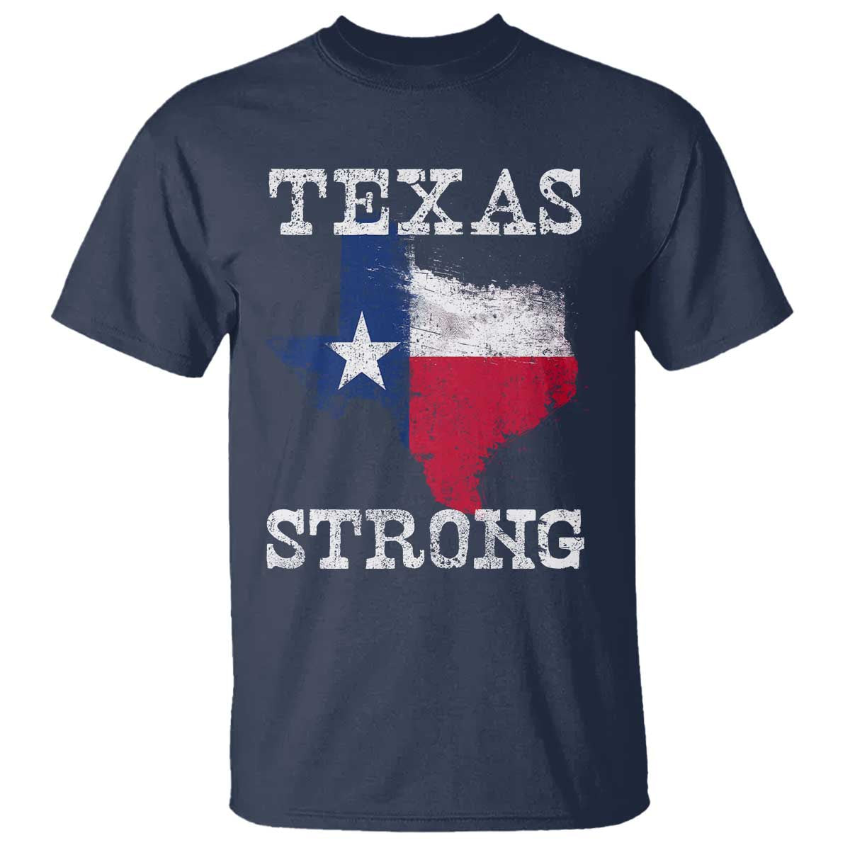 Strong Texas T Shirt Distressed Flag Texan Pride Flood Relief Disaster - Wonder Print Shop