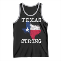 Strong Texas Tank Top Distressed Flag Texan Pride Flood Relief Disaster - Wonder Print Shop