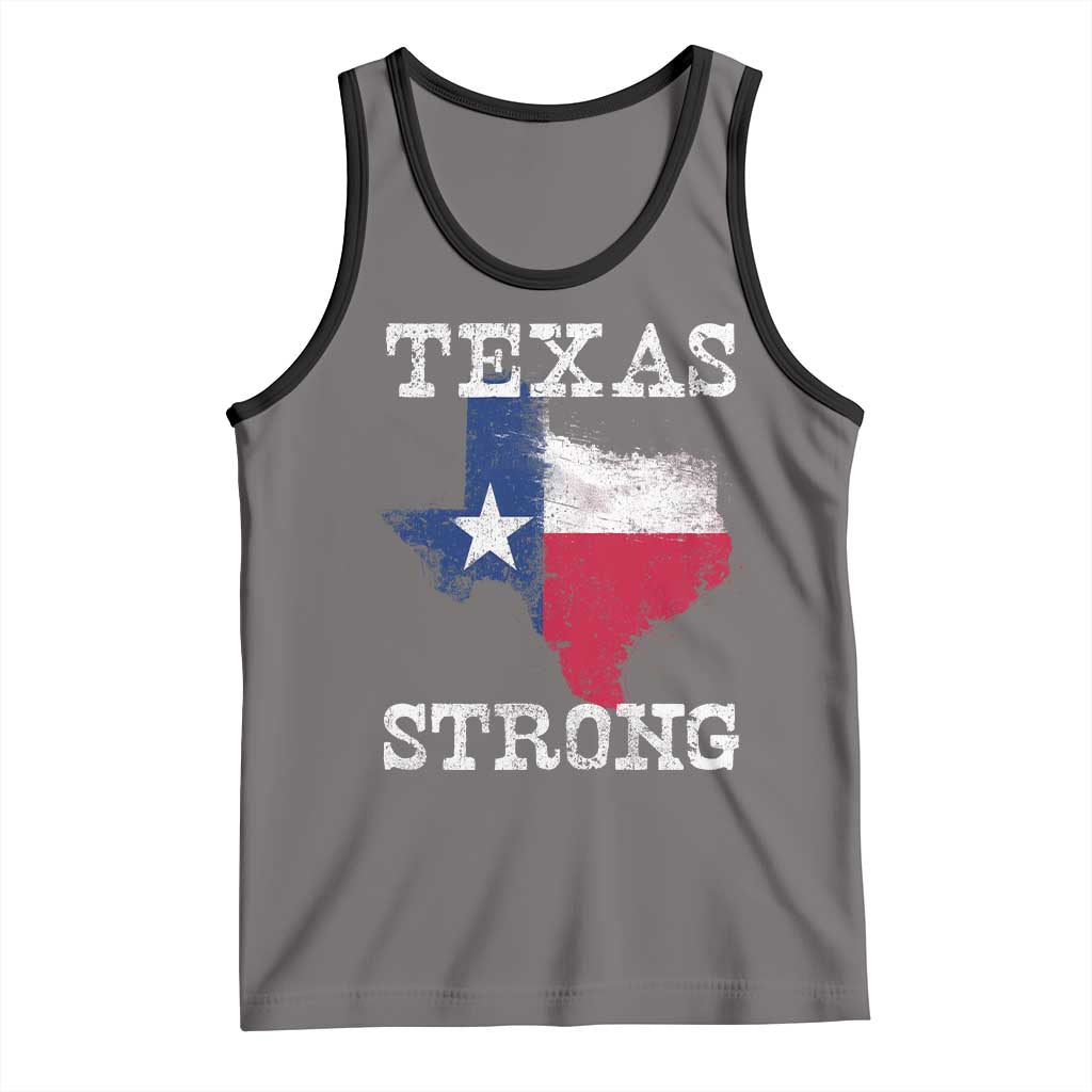 Strong Texas Tank Top Distressed Flag Texan Pride Flood Relief Disaster - Wonder Print Shop