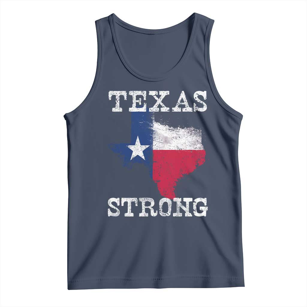 Strong Texas Tank Top Distressed Flag Texan Pride Flood Relief Disaster - Wonder Print Shop