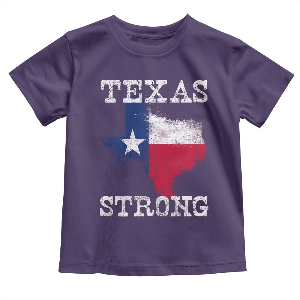 Strong Texas Toddler T Shirt Distressed Flag Texan Pride Flood Relief Disaster - Wonder Print Shop