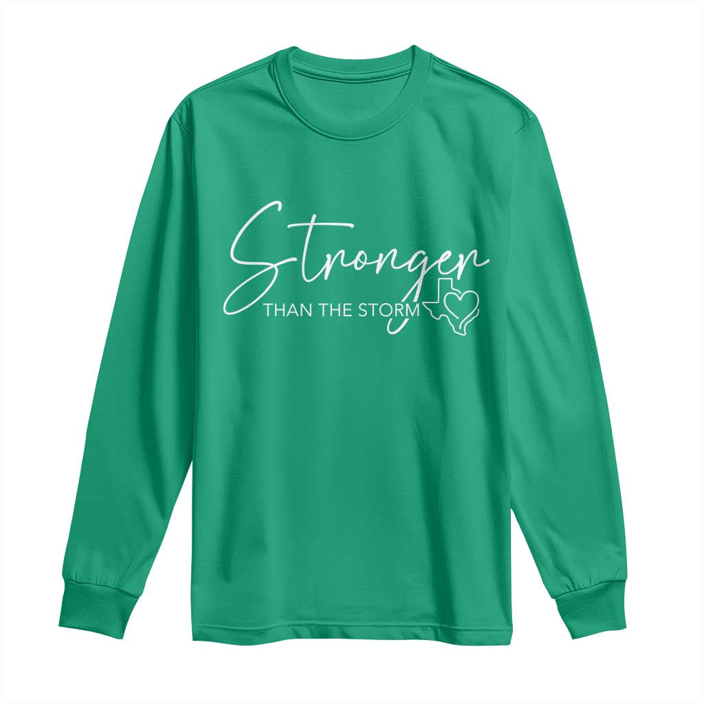 Strong Texas Flood Disaster Relief Long Sleeve Shirt Hill Country Flooding Survivor Texan - Wonder Print Shop