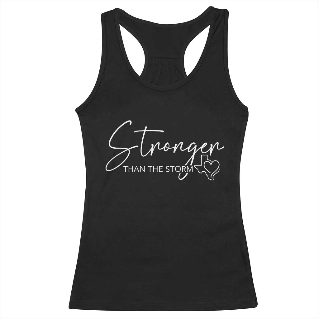 Strong Texas Flood Disaster Relief Racerback Tank Top Hill Country Flooding Survivor Texan - Wonder Print Shop