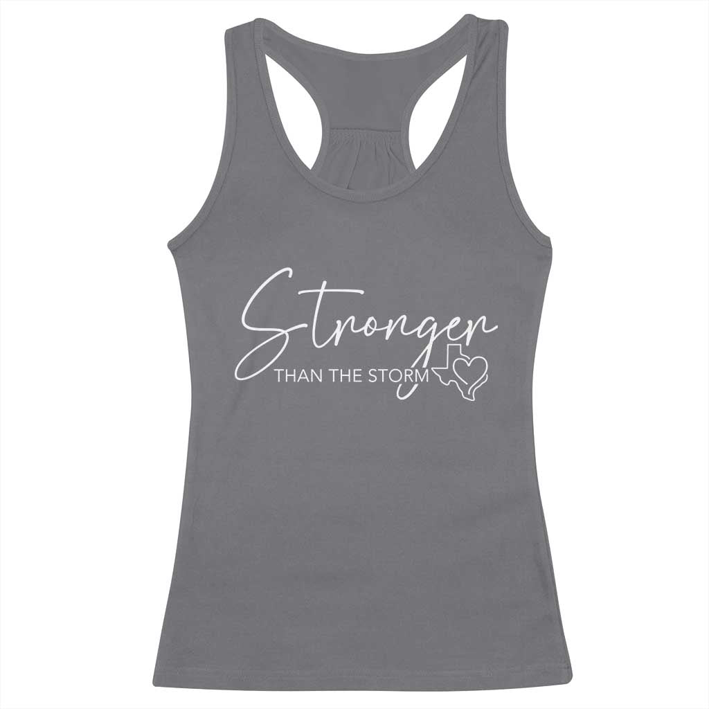 Strong Texas Flood Disaster Relief Racerback Tank Top Hill Country Flooding Survivor Texan - Wonder Print Shop