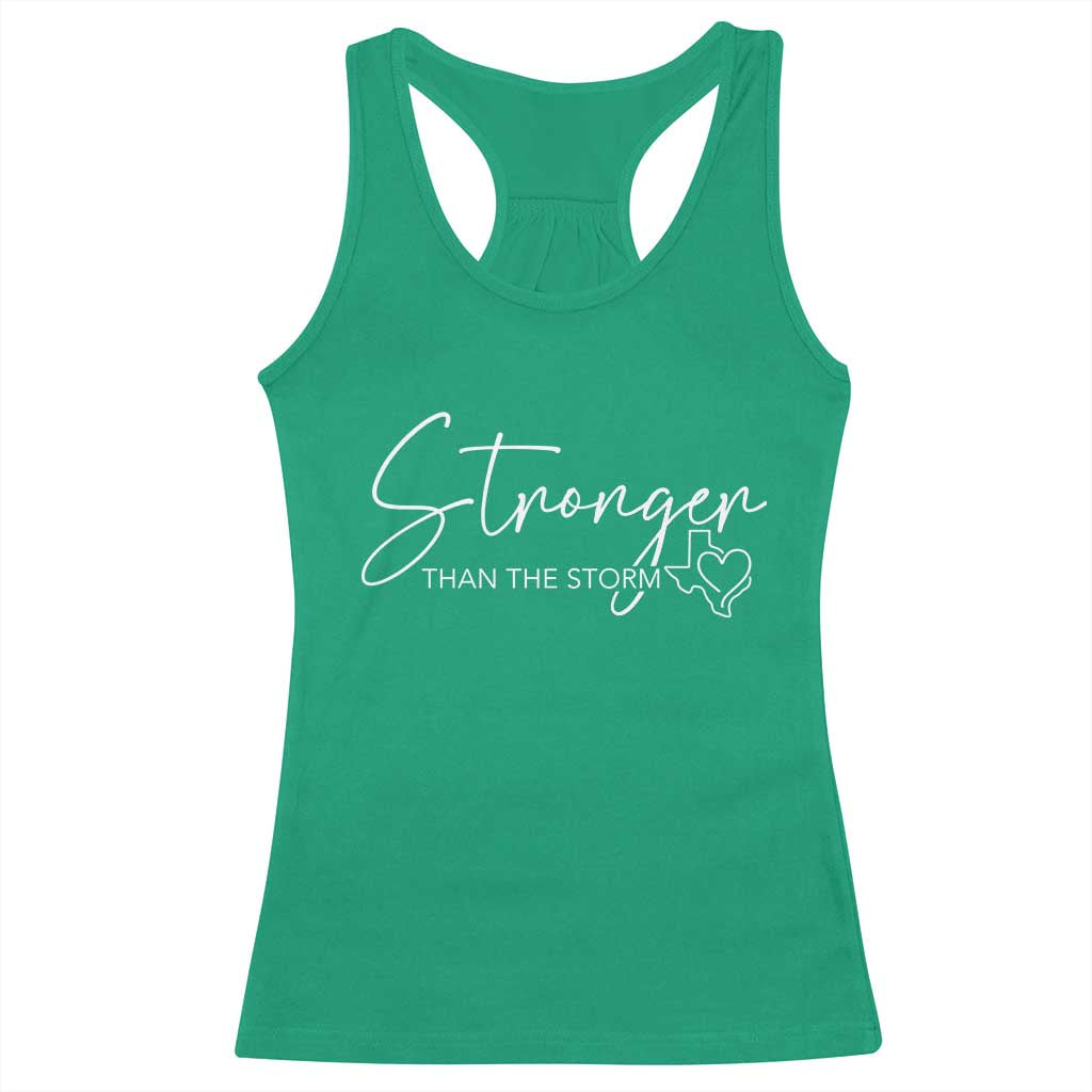 Strong Texas Flood Disaster Relief Racerback Tank Top Hill Country Flooding Survivor Texan - Wonder Print Shop