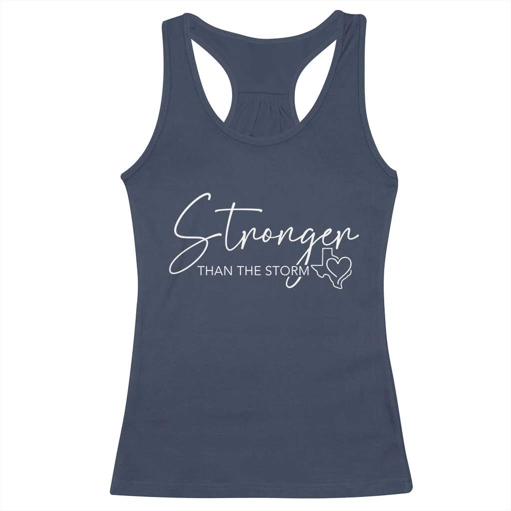 Strong Texas Flood Disaster Relief Racerback Tank Top Hill Country Flooding Survivor Texan - Wonder Print Shop