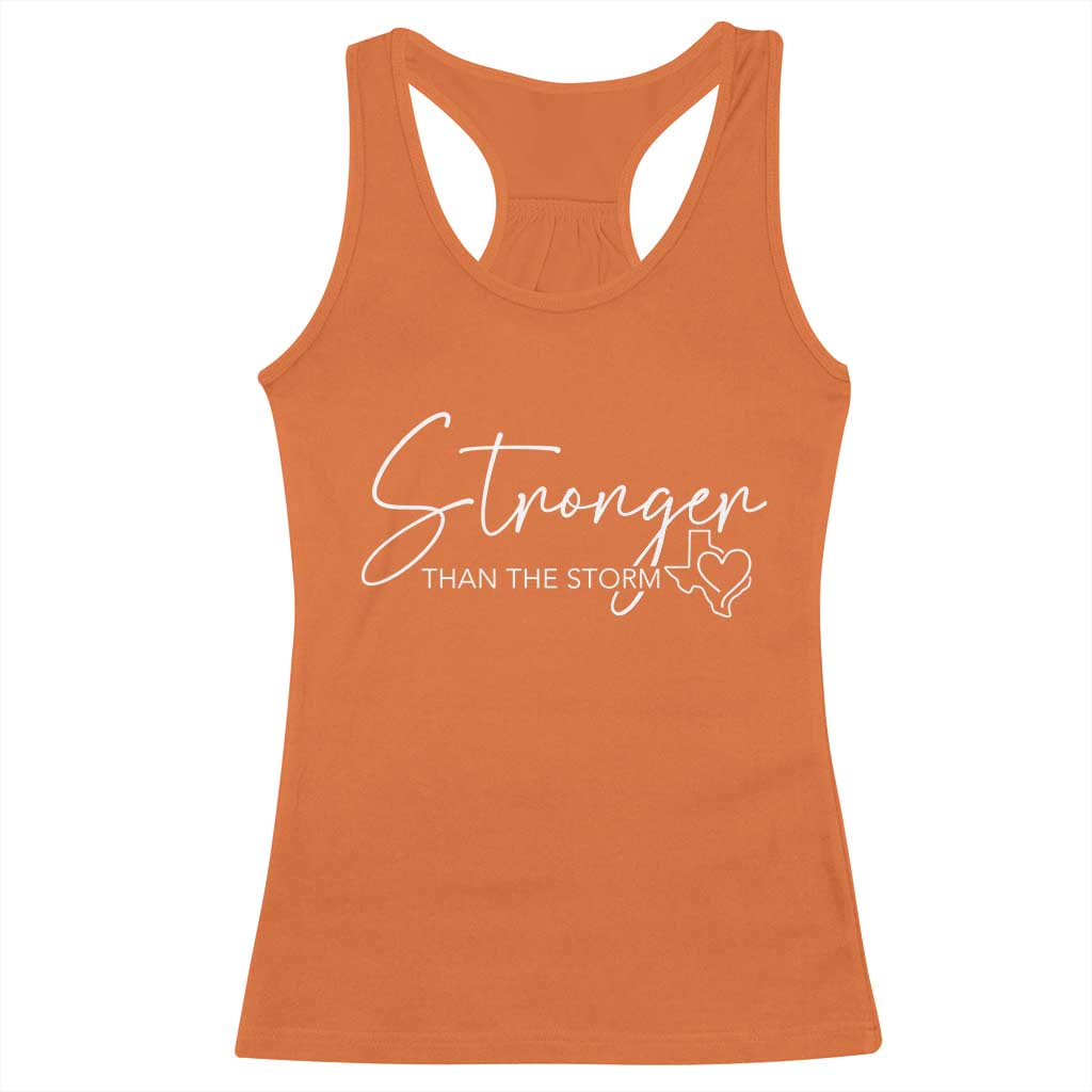 Strong Texas Flood Disaster Relief Racerback Tank Top Hill Country Flooding Survivor Texan - Wonder Print Shop