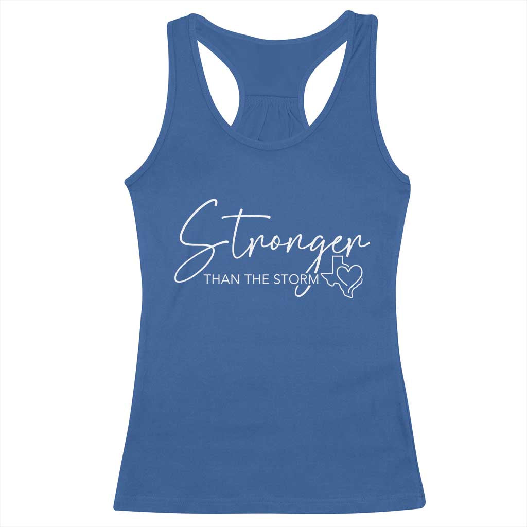 Strong Texas Flood Disaster Relief Racerback Tank Top Hill Country Flooding Survivor Texan - Wonder Print Shop