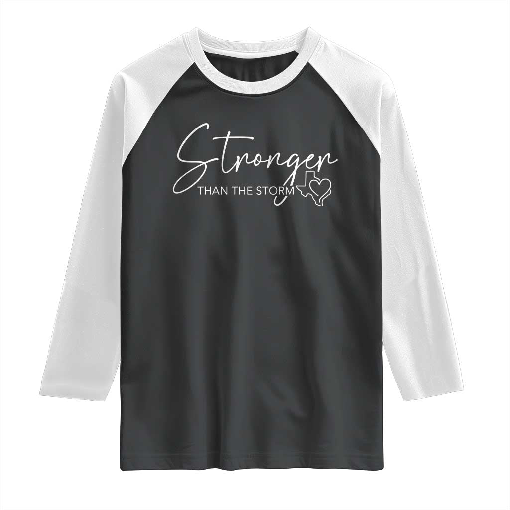 Strong Texas Flood Disaster Relief Raglan Shirt Hill Country Flooding Survivor Texan - Wonder Print Shop