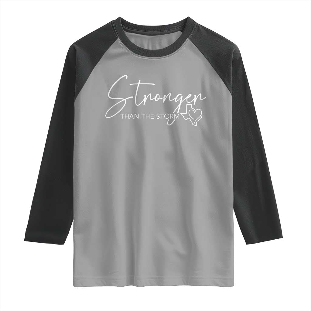 Strong Texas Flood Disaster Relief Raglan Shirt Hill Country Flooding Survivor Texan - Wonder Print Shop