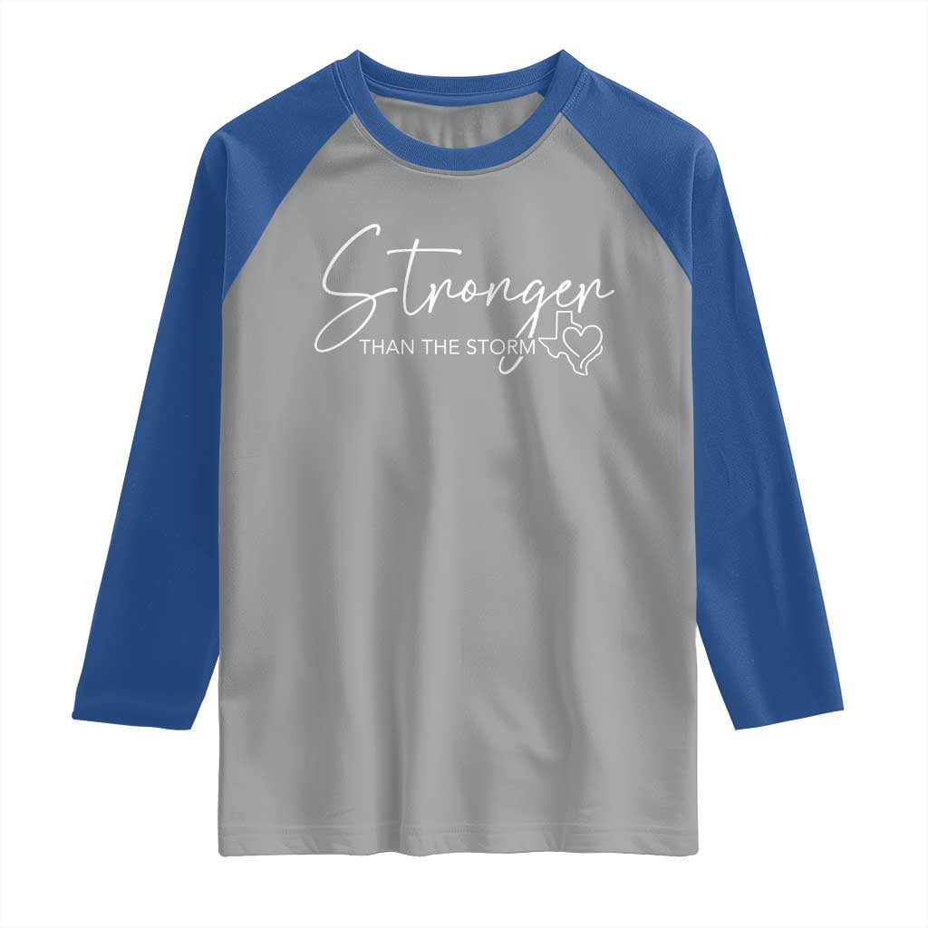 Strong Texas Flood Disaster Relief Raglan Shirt Hill Country Flooding Survivor Texan - Wonder Print Shop