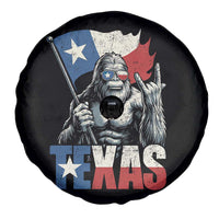 Bigfoot Texas Spare Tire Cover Sasquatch Loves Rock On Hand Texan Texas Flag - Wonder Print Shop