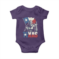Bigfoot Texas Baby Onesie Sasquatch Loves Rock On Hand Texan Texas Flag - Wonder Print Shop