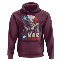 Bigfoot Texas Hoodie Sasquatch Loves Rock On Hand Texan Texas Flag - Wonder Print Shop