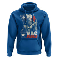 Bigfoot Texas Hoodie Sasquatch Loves Rock On Hand Texan Texas Flag - Wonder Print Shop