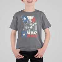 Bigfoot Texas T Shirt For Kid Sasquatch Loves Rock On Hand Texan Texas Flag - Wonder Print Shop