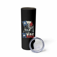 Bigfoot Texas Skinny Tumbler Sasquatch Loves Rock On Hand Texan Texas Flag - Wonder Print Shop
