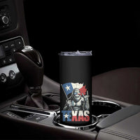 Bigfoot Texas Skinny Tumbler Sasquatch Loves Rock On Hand Texan Texas Flag - Wonder Print Shop