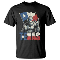 Bigfoot Texas T Shirt Sasquatch Loves Rock On Hand Texan Texas Flag - Wonder Print Shop