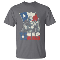 Bigfoot Texas T Shirt Sasquatch Loves Rock On Hand Texan Texas Flag - Wonder Print Shop