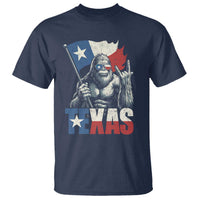 Bigfoot Texas T Shirt Sasquatch Loves Rock On Hand Texan Texas Flag - Wonder Print Shop