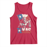 Bigfoot Texas Tank Top Sasquatch Loves Rock On Hand Texan Texas Flag - Wonder Print Shop