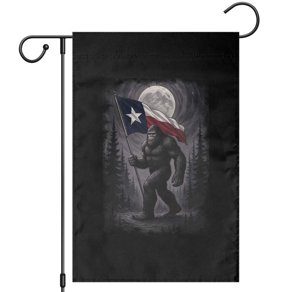 Bigfoot Texas Garden Flag Forest Sasquatch Loves Rock On Hand Texas Flag - Wonder Print Shop