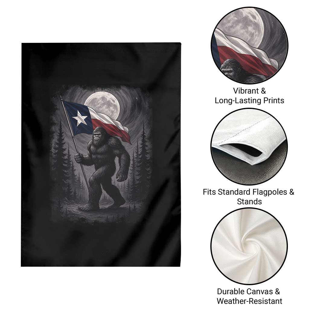 Bigfoot Texas Garden Flag Forest Sasquatch Loves Rock On Hand Texas Flag - Wonder Print Shop