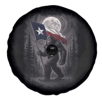 Bigfoot Texas Spare Tire Cover Forest Sasquatch Loves Rock On Hand Texas Flag - Wonder Print Shop