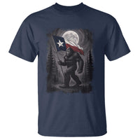 Bigfoot Texas T Shirt Forest Sasquatch Loves Rock On Hand Texas Flag - Wonder Print Shop