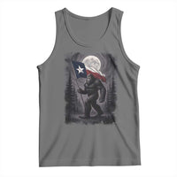Bigfoot Texas Tank Top Forest Sasquatch Loves Rock On Hand Texas Flag - Wonder Print Shop