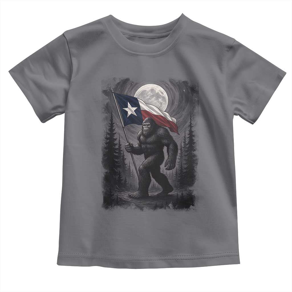 Bigfoot Texas Toddler T Shirt Forest Sasquatch Loves Rock On Hand Texas Flag - Wonder Print Shop