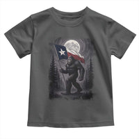 Bigfoot Texas Toddler T Shirt Forest Sasquatch Loves Rock On Hand Texas Flag - Wonder Print Shop