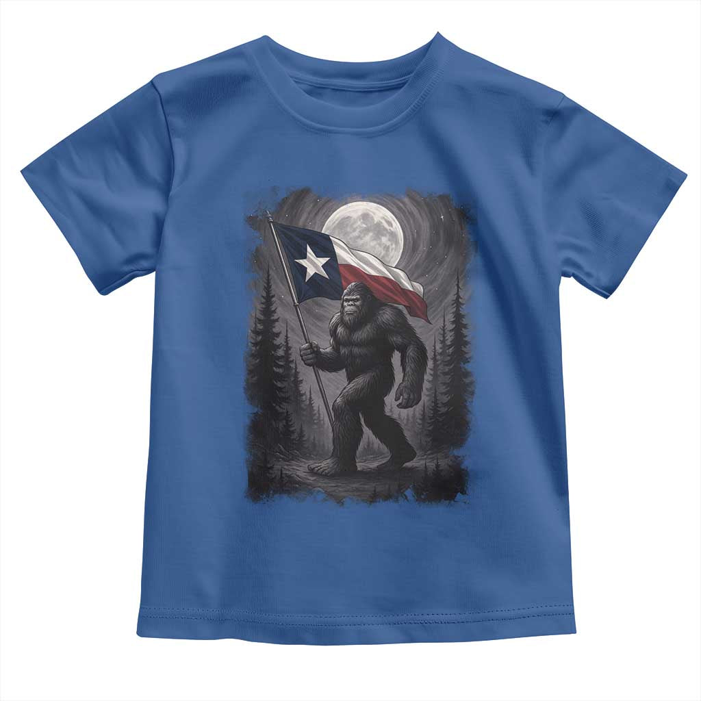 Bigfoot Texas Toddler T Shirt Forest Sasquatch Loves Rock On Hand Texas Flag - Wonder Print Shop