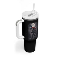 Bigfoot Texas Tumbler With Handle Forest Sasquatch Loves Rock On Hand Texas Flag - Wonder Print Shop