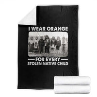I Wear Orange For Every American Native Child Throw Blanket - Wonder Print Shop