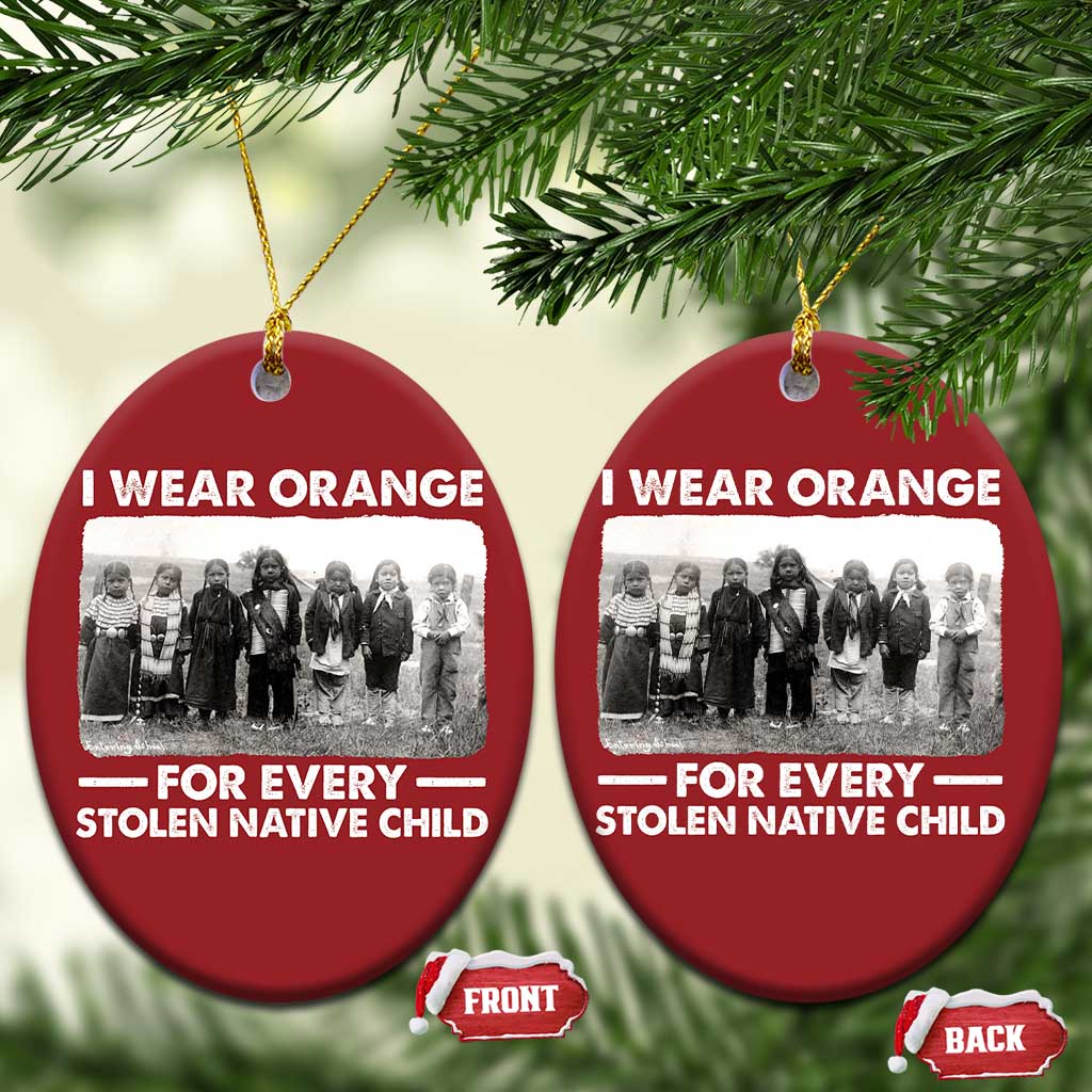 I Wear Orange For Every American Native Child Christmas Ornament - Wonder Print Shop