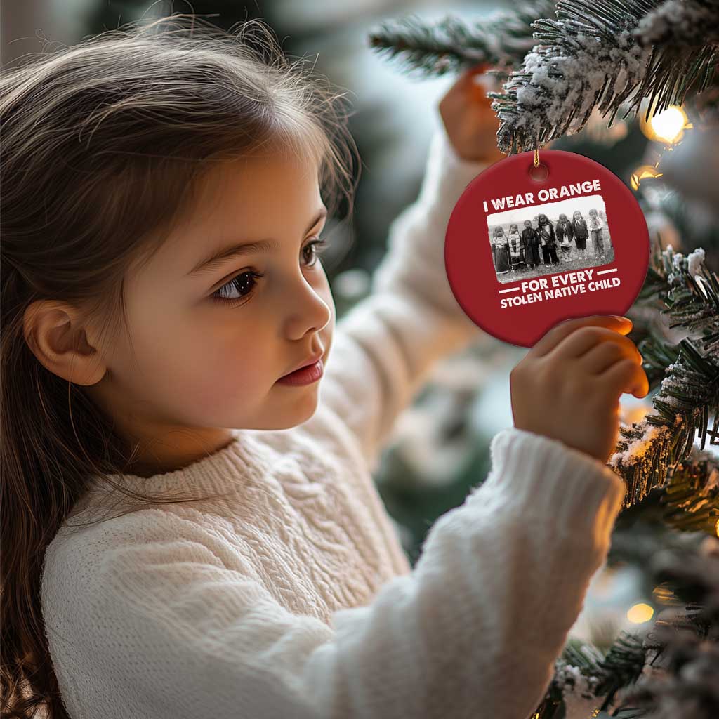 I Wear Orange For Every American Native Child Christmas Ornament - Wonder Print Shop