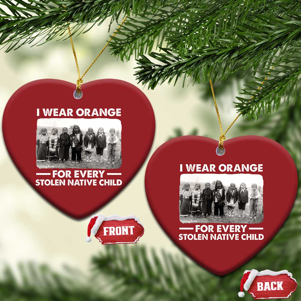 I Wear Orange For Every American Native Child Christmas Ornament - Wonder Print Shop