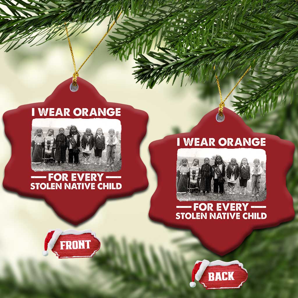 I Wear Orange For Every American Native Child Christmas Ornament - Wonder Print Shop
