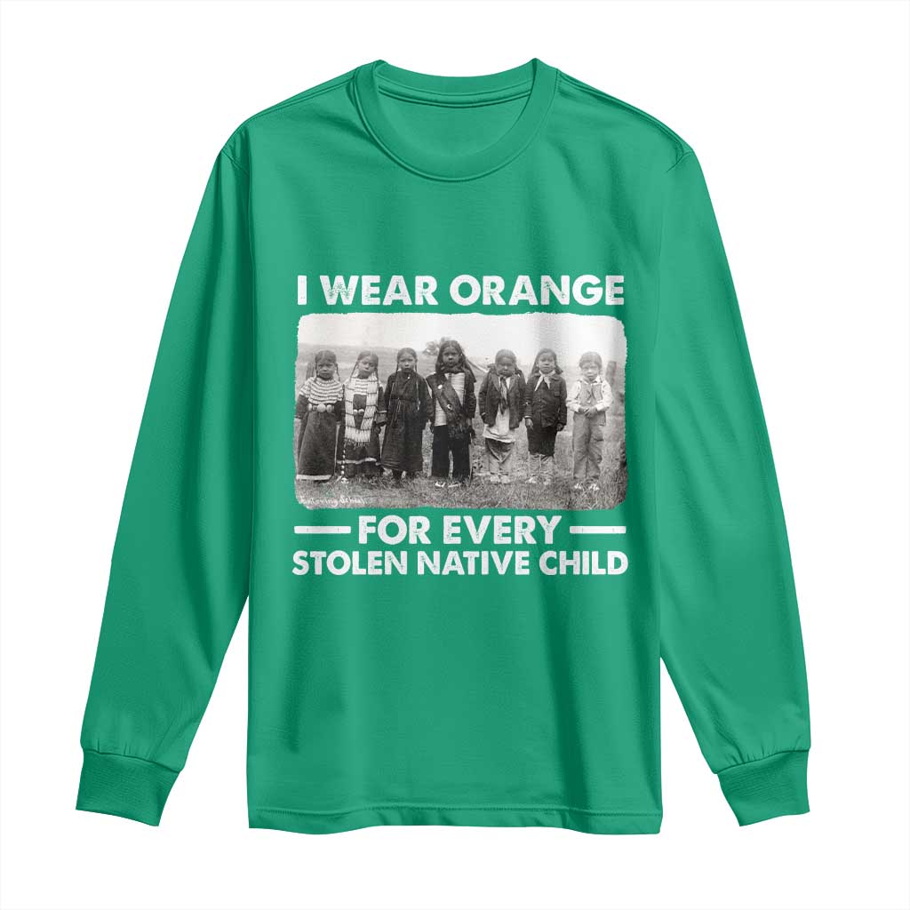 I Wear Orange For Every American Native Child Long Sleeve Shirt - Wonder Print Shop