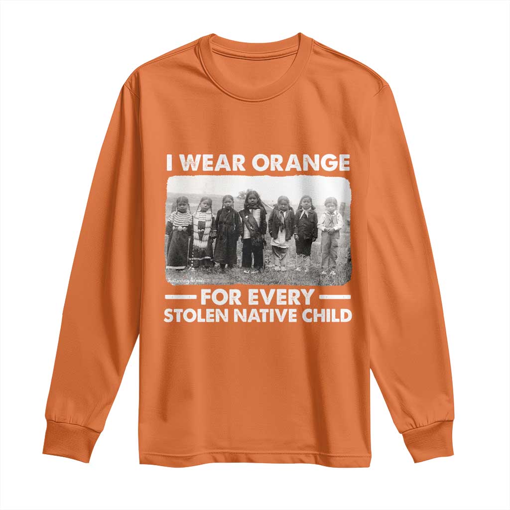 I Wear Orange For Every American Native Child Long Sleeve Shirt - Wonder Print Shop