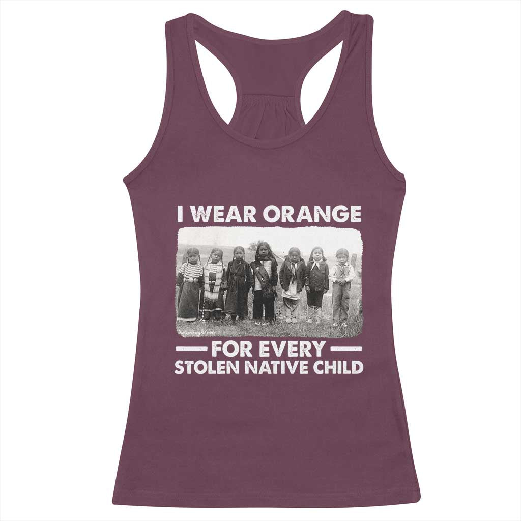 I Wear Orange For Every American Native Child Racerback Tank Top - Wonder Print Shop