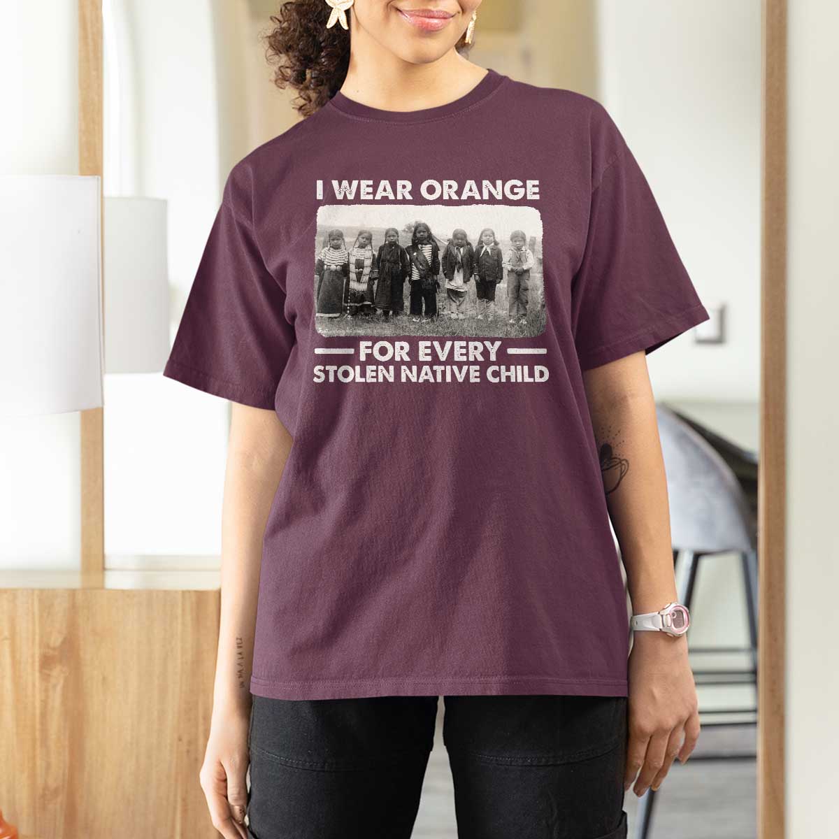 I Wear Orange For Every American Native Child T Shirt For Women - Wonder Print Shop