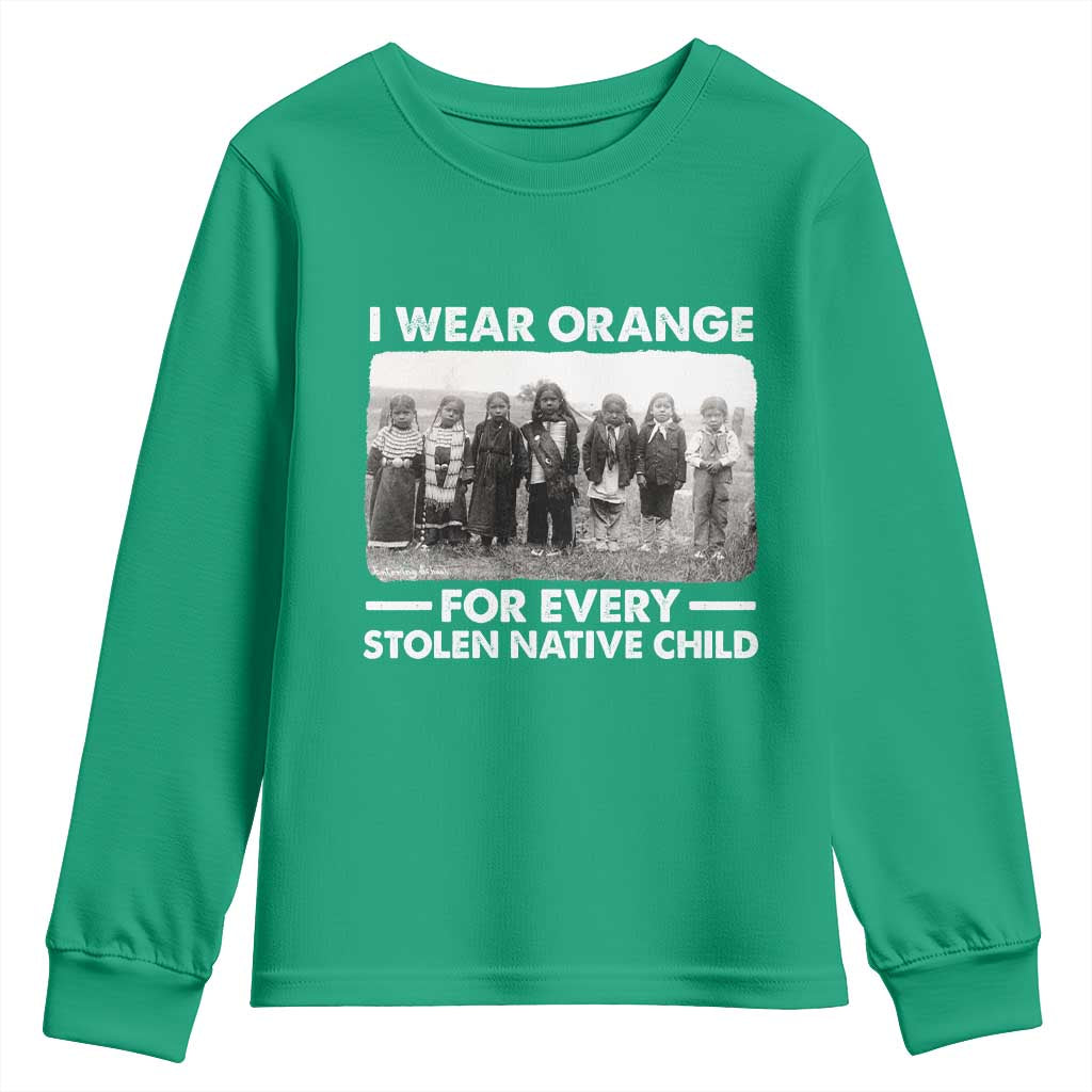 I Wear Orange For Every American Native Child Youth Sweatshirt - Wonder Print Shop