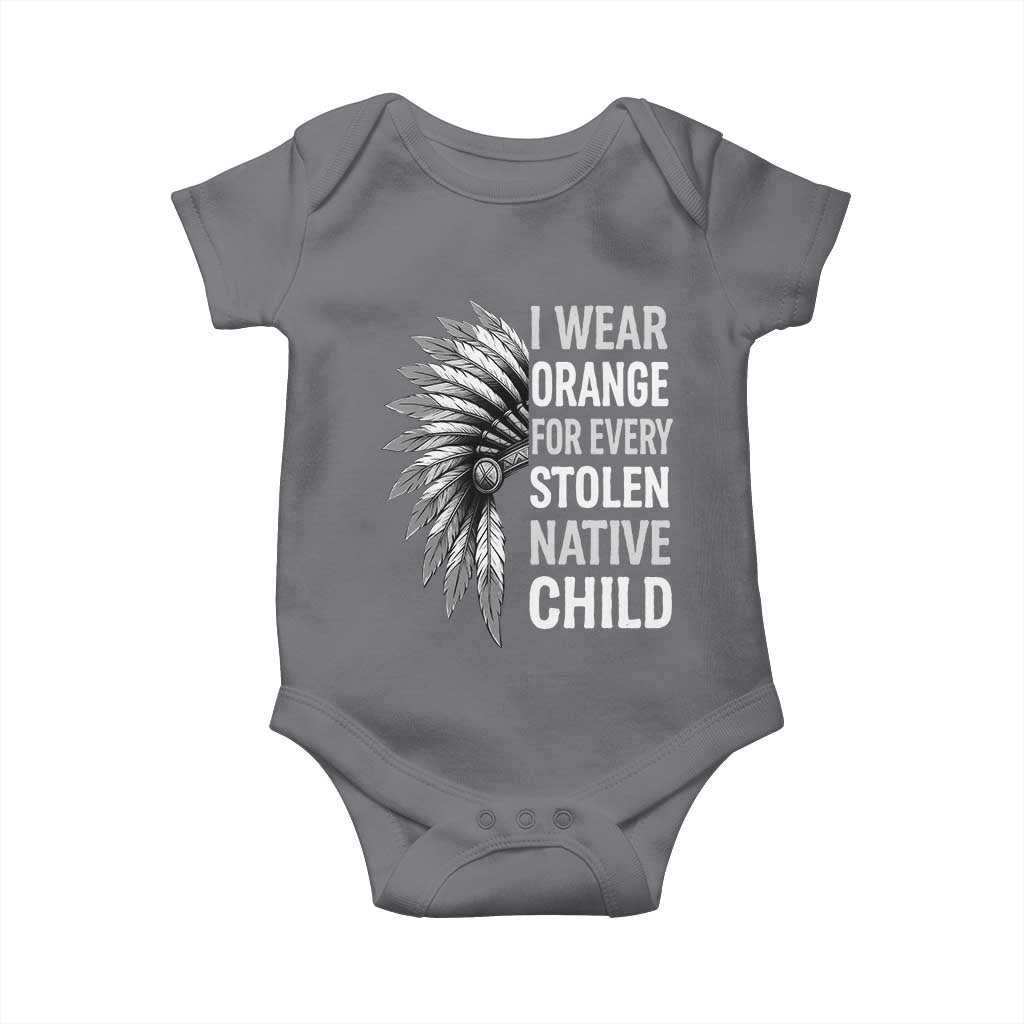 I Wear Orange For Every Stolen Native Child Baby Onesie Orange Day