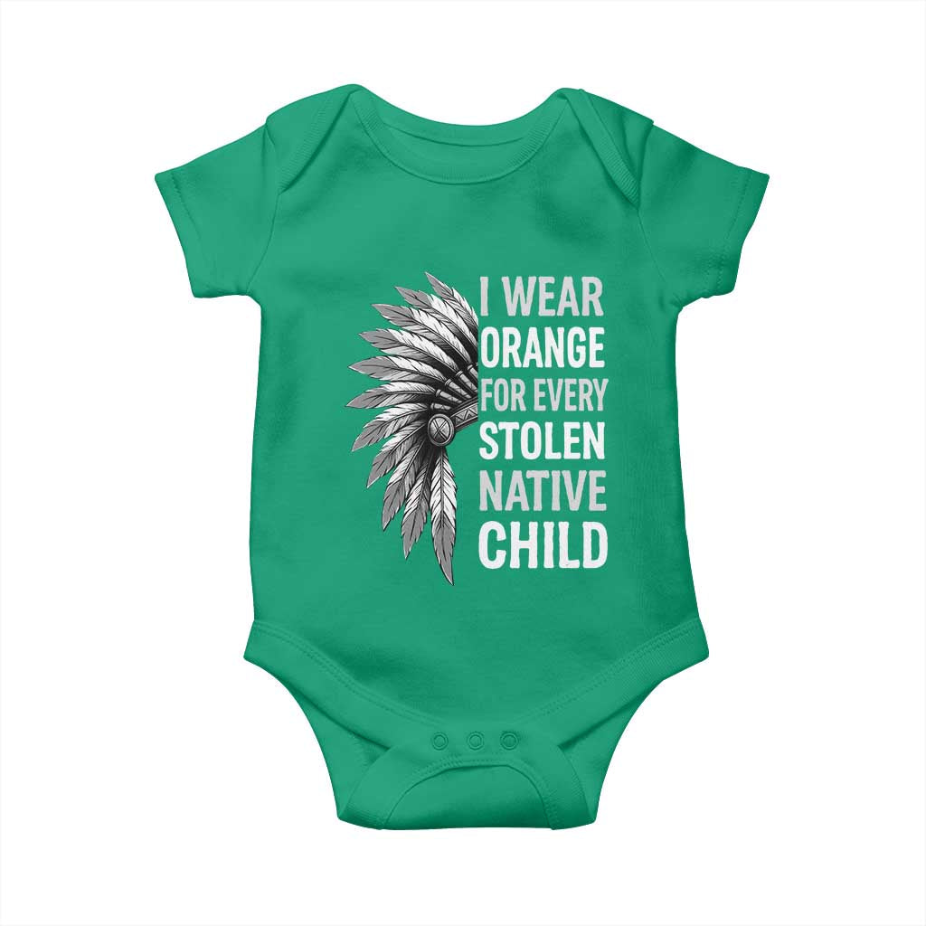 I Wear Orange For Every Stolen Native Child Baby Onesie Orange Day