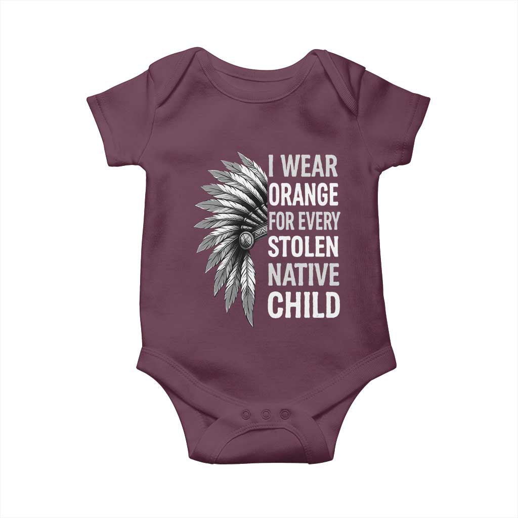 I Wear Orange For Every Stolen Native Child Baby Onesie Orange Day