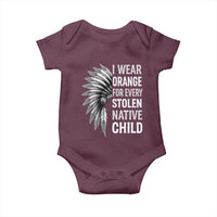 I Wear Orange For Every Stolen Native Child Baby Onesie Orange Day